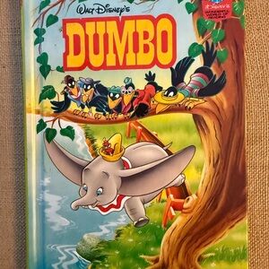 Disney's Dumbo First Edition Book with Blue and Yellow Cover